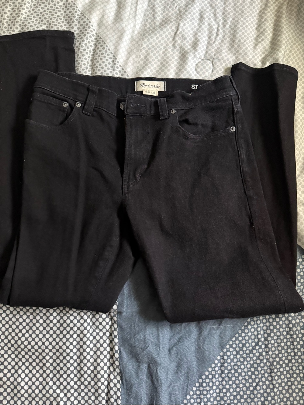 Madewell Men’s Slim Straight Black Jeans
